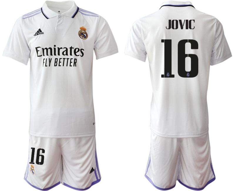 Men 2022-2023 Club Real Madrid home white 16 Soccer Jersey